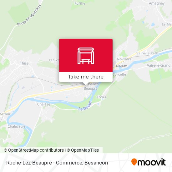 Mapa Roche-Lez-Beaupré - Commerce