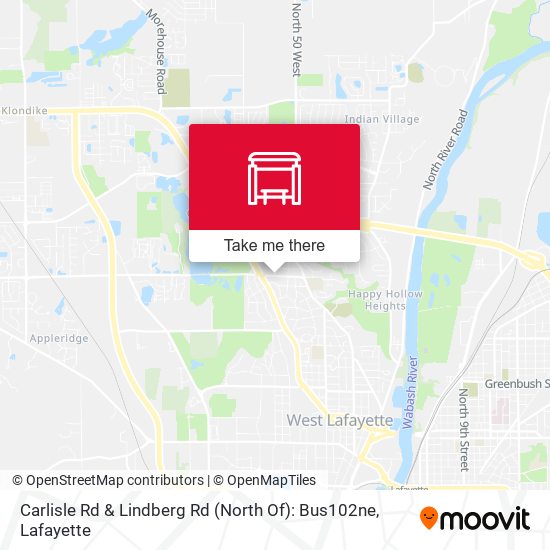 Carlisle Rd & Lindberg Rd (North Of): Bus102ne map