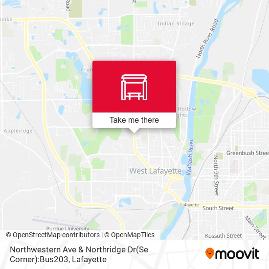Northwestern Ave & Northridge Dr(Se Corner):Bus203 map