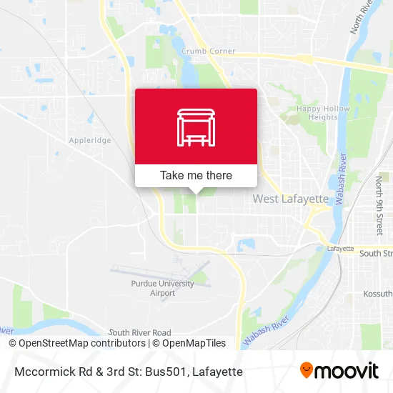 Mapa de Mccormick Rd & 3rd St: Bus501