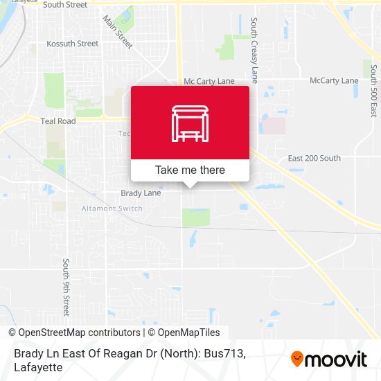 Brady Ln East Of Reagan Dr (North):  Bus713 map