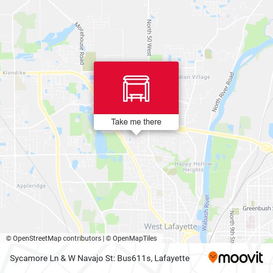 Sycamore Ln & W Navajo St: Bus611s map
