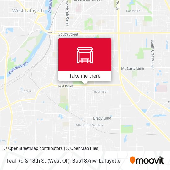 Mapa de Teal Rd & 18th St (West Of): Bus187nw