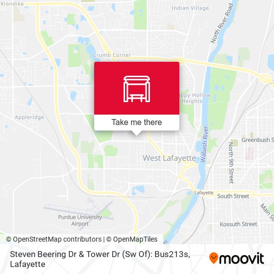 Steven Beering Dr & Tower Dr (Sw Of): Bus213s map