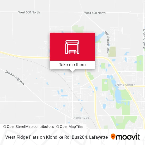Mapa de West Ridge Flats on Klondike Rd: Bus204