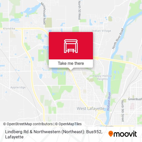 Lindberg Rd & Northwestern (Northeast): Bus952 map