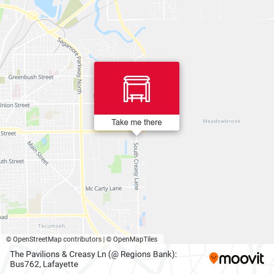Mapa de The Pavilions & Creasy Ln (@ Regions Bank): Bus762