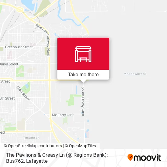 Mapa de The Pavilions & Creasy Ln (@ Regions Bank): Bus762