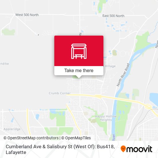 Cumberland Ave & Salisbury St (West Of):  Bus418 map