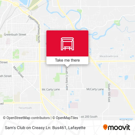 Sam's Club on Creasy Ln: Bus461 map