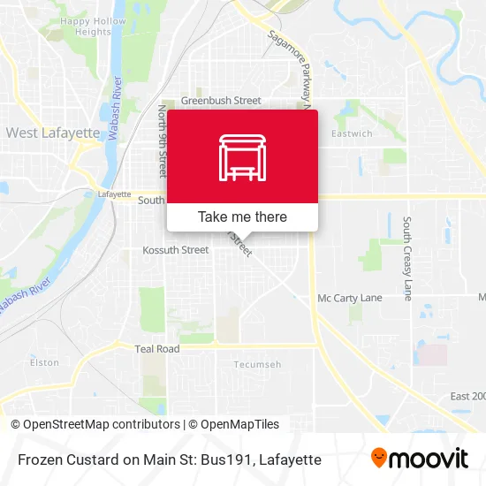 Mapa de Frozen Custard on Main St: Bus191