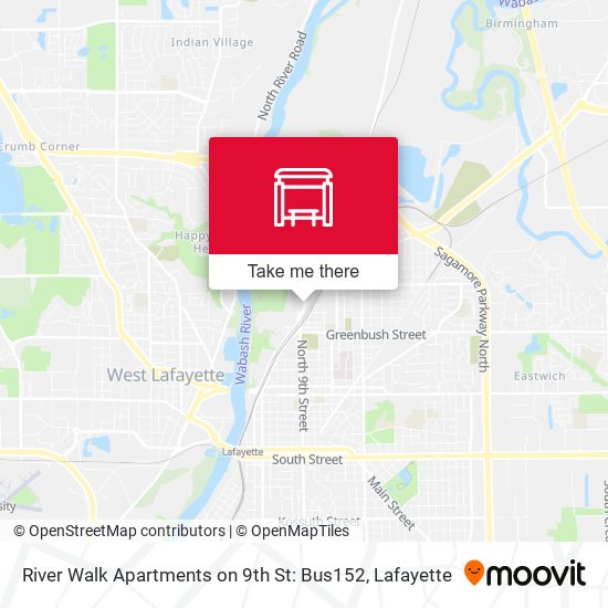 River Walk Apartments on 9th St: Bus152 map