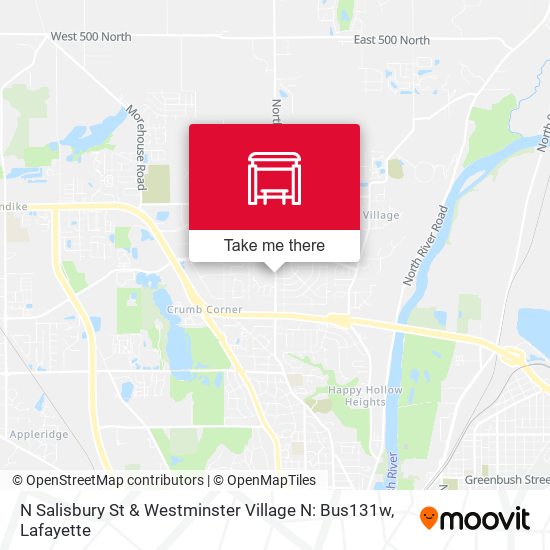 N Salisbury St & Westminster Village N: Bus131w map