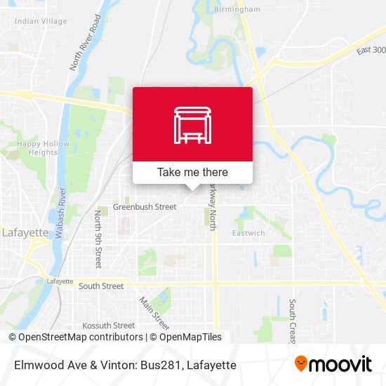 Elmwood Ave & Vinton: Bus281 map