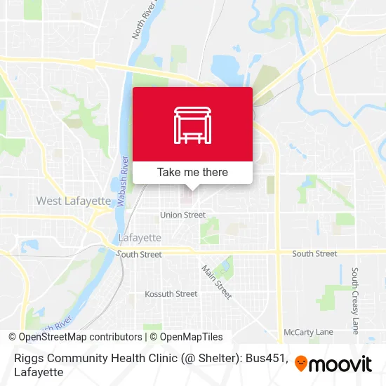 Riggs Community Health Clinic (@ Shelter): Bus451 map