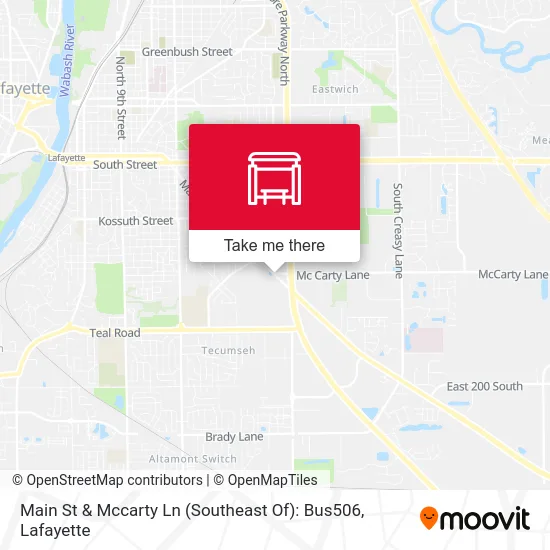 Mapa de Main St & Mccarty Ln (Southeast Of): Bus506