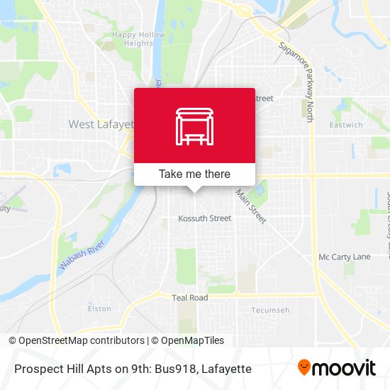 Prospect Hill Apts on 9th: Bus918 map