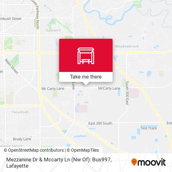 Mezzanine Dr & Mccarty Ln (Nw Of): Bus997 map