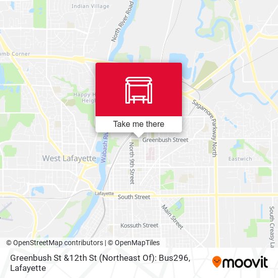 Greenbush St &12th St (Northeast Of): Bus296 map