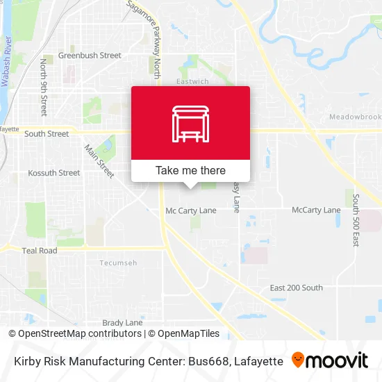 Mapa de Kirby Risk Manufacturing Center: Bus668