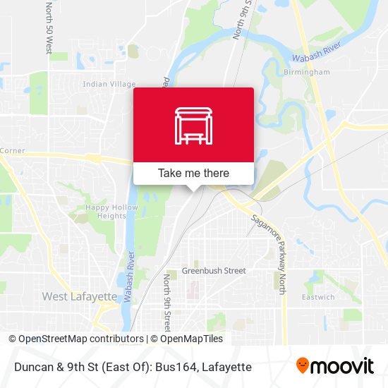 Mapa de Duncan & 9th St (East Of): Bus164