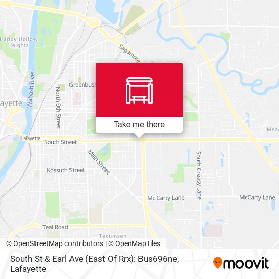 South St & Earl Ave (East Of Rrx): Bus696ne map