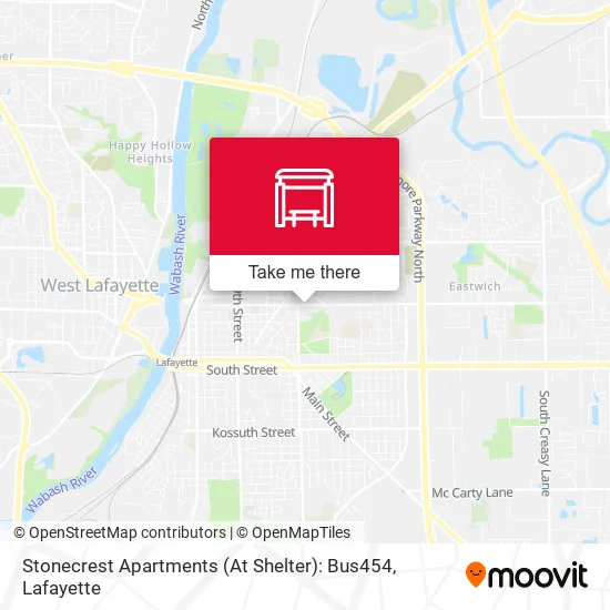 Mapa de Stonecrest Apartments (At Shelter): Bus454