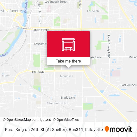 Rural King on 26th St (At Shelter): Bus311 map