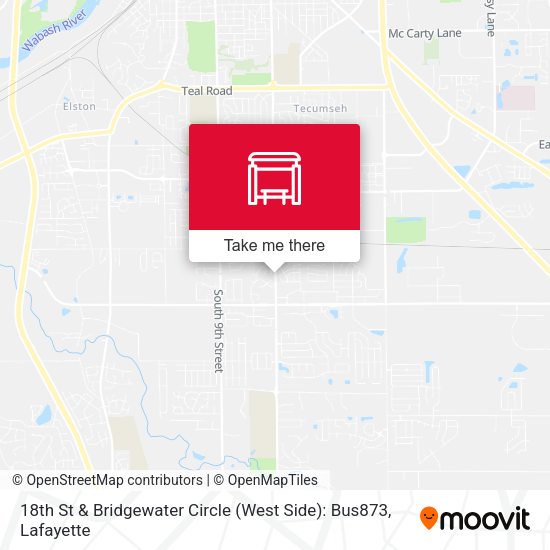 18th St & Bridgewater Circle (West Side): Bus873 map