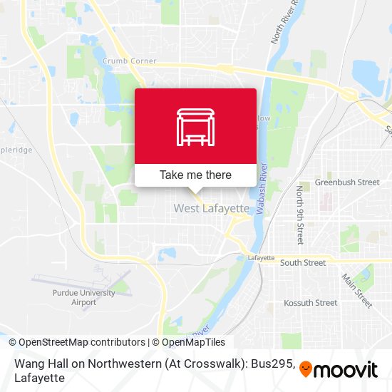 Wang Hall on Northwestern (At Crosswalk): Bus295 map