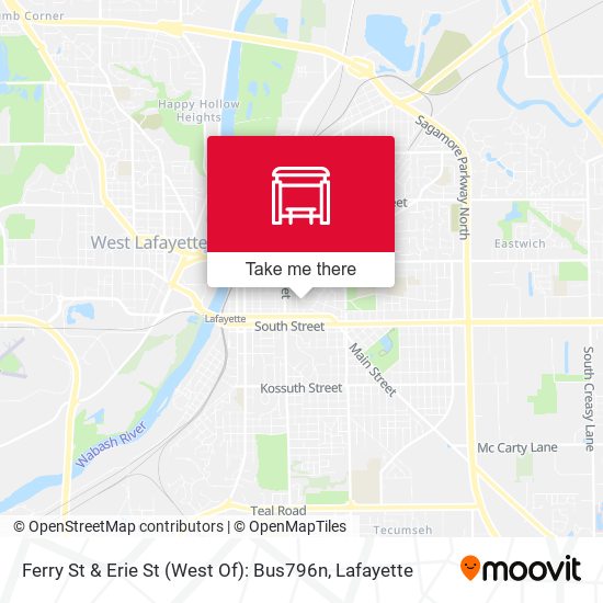 Ferry St & Erie St (West Of): Bus796n map