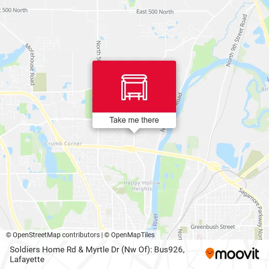 Mapa de Soldiers Home Rd & Myrtle Dr (Nw Of): Bus926