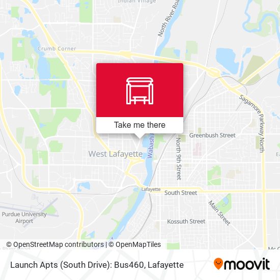 Mapa de Launch Apts (South Drive): Bus460