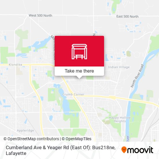 Mapa de Cumberland Ave & Yeager Rd (East Of): Bus218ne