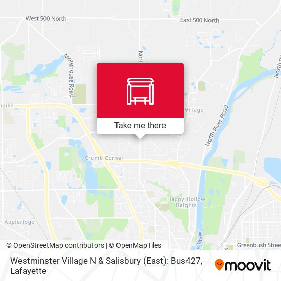 Westminster Village N & Salisbury (East): Bus427 map
