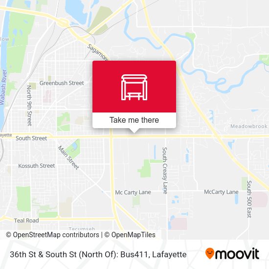 Mapa de 36th St & South St (North Of): Bus411