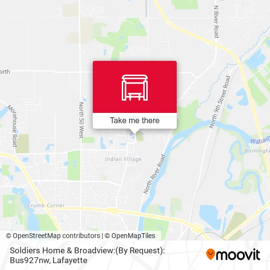 Mapa de Soldiers Home & Broadview:(By Request): Bus927nw