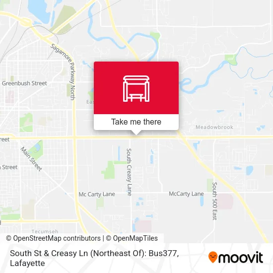 Mapa de South St & Creasy Ln (Northeast Of): Bus377