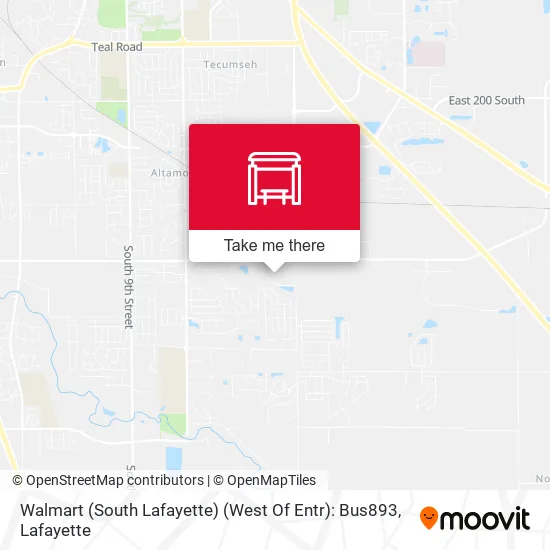 Mapa de Walmart (South Lafayette) (West Of Entr): Bus893