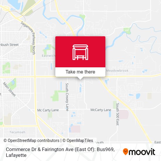 Mapa de Commerce Dr & Fairington Ave (East Of): Bus969