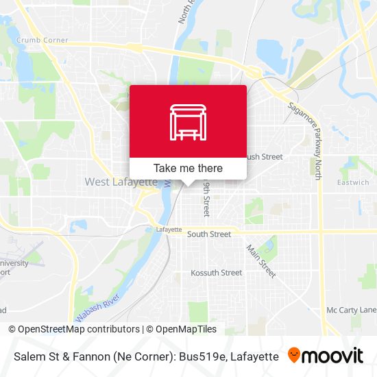 Salem St & Fannon (Ne Corner): Bus519e map