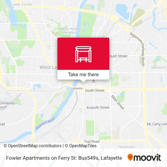 Mapa de Fowler Apartments on Ferry St: Bus549s