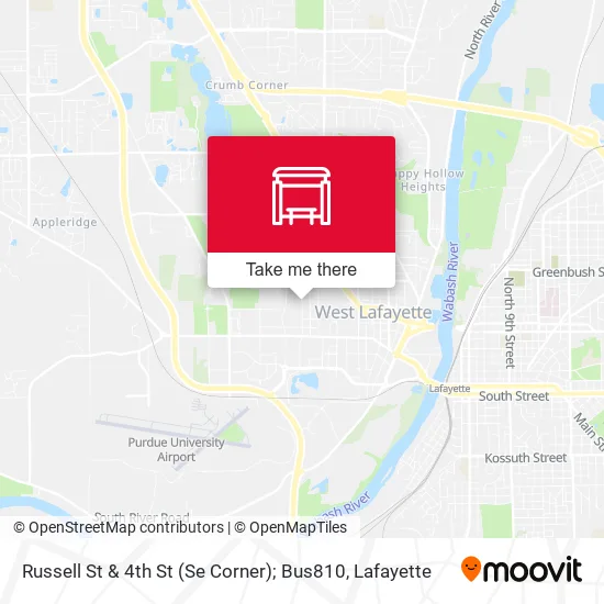 Mapa de Russell St & 4th St (Se Corner); Bus810