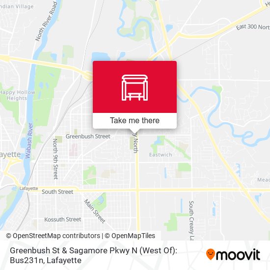 Greenbush St & Sagamore Pkwy N (West Of): Bus231n map
