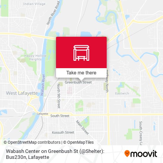 Wabash Center on Greenbush St (@Shelter): Bus230n map