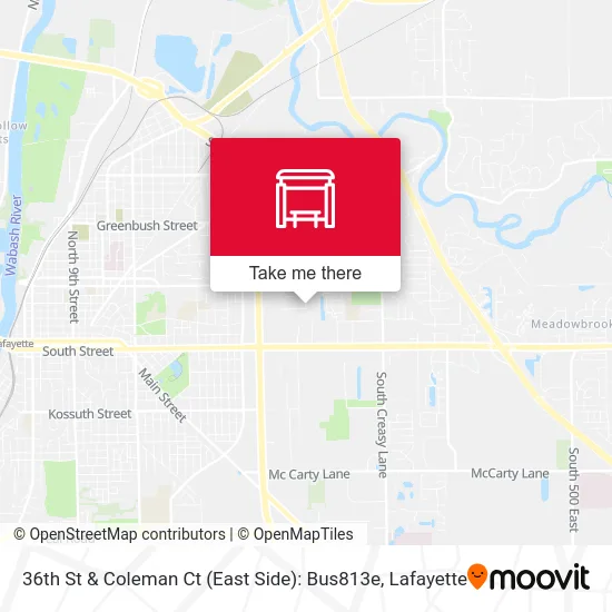 Mapa de 36th St & Coleman Ct (East Side): Bus813e