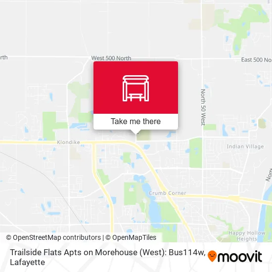 Mapa de Trailside Flats Apts on Morehouse (West): Bus114w