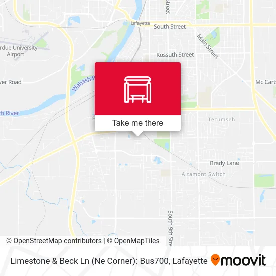 Limestone &  Beck Ln (Ne Corner): Bus700 map