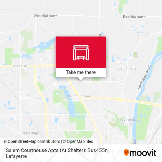Salem Courthouse Apts (At Shelter): Bus455n map