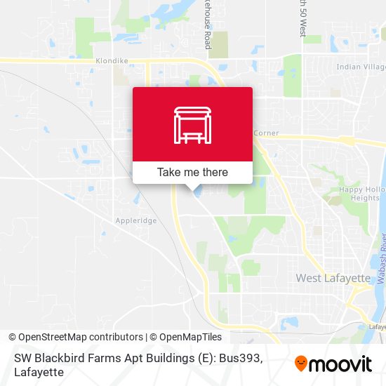 SW Blackbird Farms Apt Buildings (E): Bus393 map